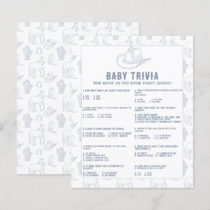 Baby Trivia Cowboy Baby Dusche
