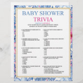Baby Trivia [Florfarben] Briefbogen (Vorne/Hinten)