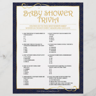 Baby Trivia [Golden Blue] Briefbogen