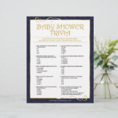 Baby Trivia [Golden Blue] Briefbogen (Stehend Vorderseite)