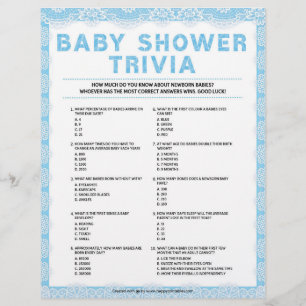 Baby Trivia [Luxury Lace [blau] Briefbogen