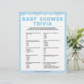 Baby Trivia [Luxury Lace [blau] Briefbogen (Stehend Vorderseite)