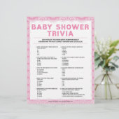 Baby Trivia [Luxury Lace [Pink] Briefbogen (Stehend Vorderseite)