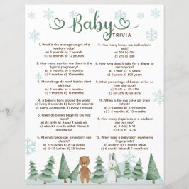 Baby Trivia Niedlich Winter Woodland Themenspiel