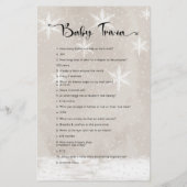 Baby Trivia Snowman Baby Shower (Rückseite)