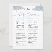 Baby Trivia Twinkle Little Star Baby Duschkarte Einladung (Vorderseite)