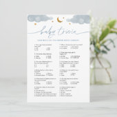 Baby Trivia Twinkle Little Star Baby Duschkarte Einladung (Stehend Vorderseite)