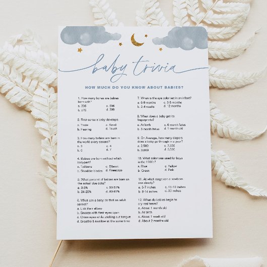 Baby Trivia Twinkle Little Star Baby Duschkarte Einladung