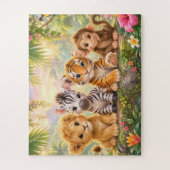 Baby-Tropentiere Lebendiger Dschungel Puzzle (Vertikal)