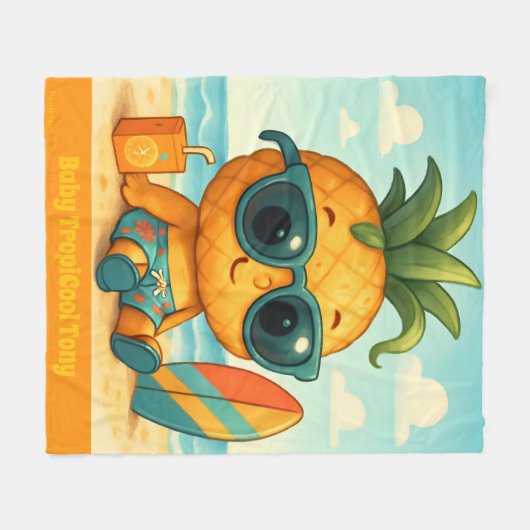 Baby TropiCool Tony - Ananas Empire Fleecedecke (Vorderseite (Horizontal))