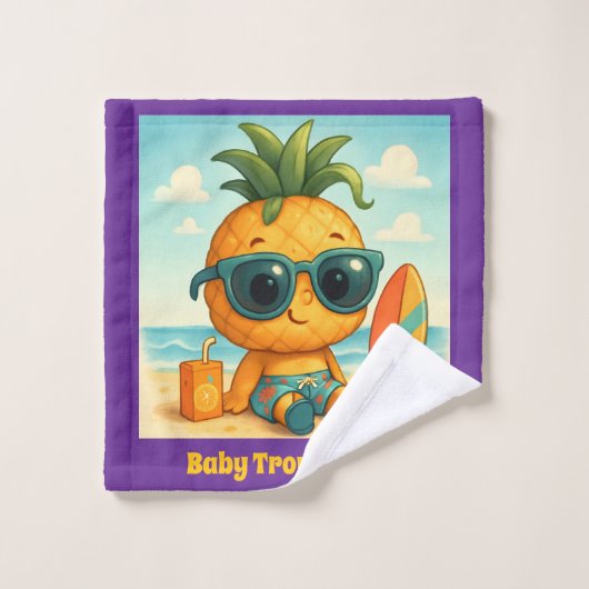 Baby TropiCool Tony - Pineapple Empire Badhandtuch Set (Waschlappen)