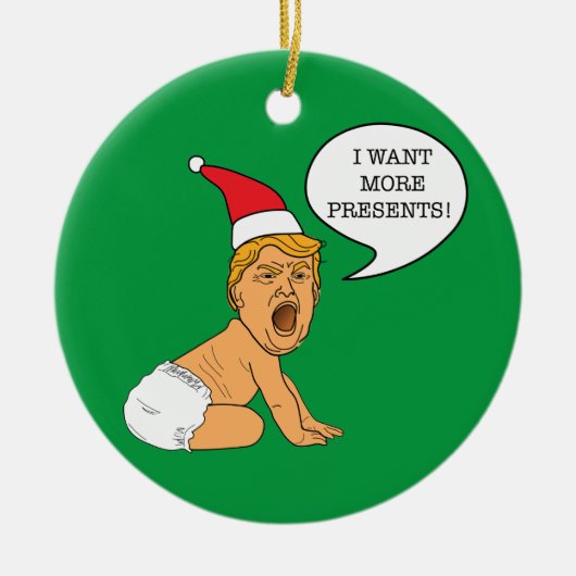 Baby Trump Mehr Weihnachtsgeschenke Keramik Ornament (Vorne)