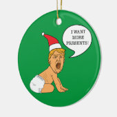 Baby Trump Mehr Weihnachtsgeschenke Keramik Ornament (Links)