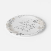 Baby t's Cold außerhalb Silver Glitzer Blumenpapie Pappteller (Schrägansicht)