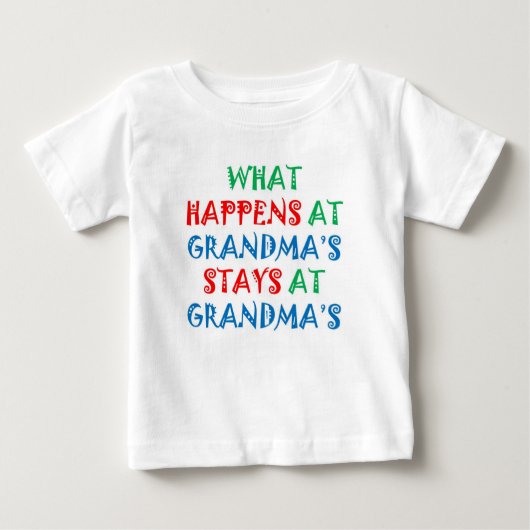 Baby TShirt: Was bei Oma passiert Baby T-shirt (Vorderseite)