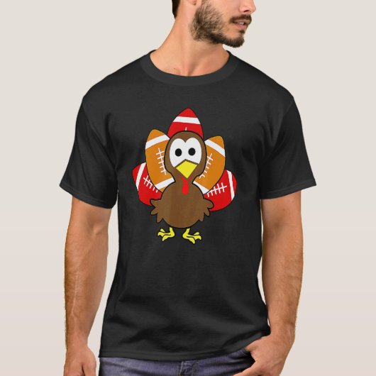 Baby Turkey Football Balls Sport  Thanksgiving Kid T-Shirt (Vorderseite)
