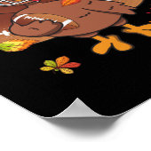 Baby Turkey und Football Balls Sport Erntedank Poster (Ecke)