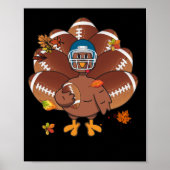 Baby Turkey und Football Balls Sport Erntedank Poster (Vorne)