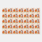 Baby Turkey und Pumpkin feiern Erntedank Geschenkpapier Set (Vorderseite 3)