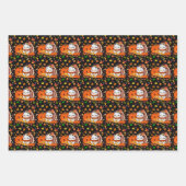 Baby Turkey und Pumpkin feiern Erntedank Geschenkpapier Set (Vorderseite)