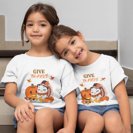 Baby Turkey und Pumpkin feiern Erntedank T-Shirt