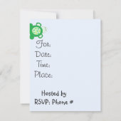 Baby Turtle Baby Dusche Einladung (Rückseite)