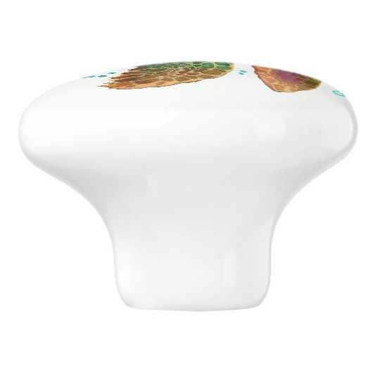 Baby Turtle Beach Nautical Drawer Knobs Keramikknauf (Seitenansicht)