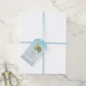 Baby Turtle Under Sea Shower Gefallen Geschenkmark Geschenkanhänger (Mit Garn)