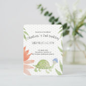 Baby Turtle Watercolor Handgemalt Save The Date (Stehend Vorderseite)