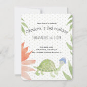 Baby Turtle Watercolor Handgemalt Save The Date (Vorderseite)