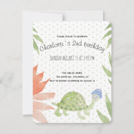 Baby Turtle Watercolor Handgemalt Save The Date