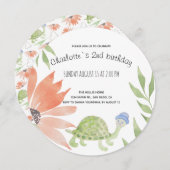 Baby Turtle Watercolor Handgemalt Save The Date (Vorne/Hinten)