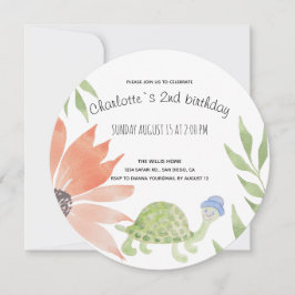 Baby Turtle Watercolor Handgemalt Save The Date