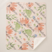 Baby Turtle Watercolor Handgemalt Sherpadecke (Vorderseite)