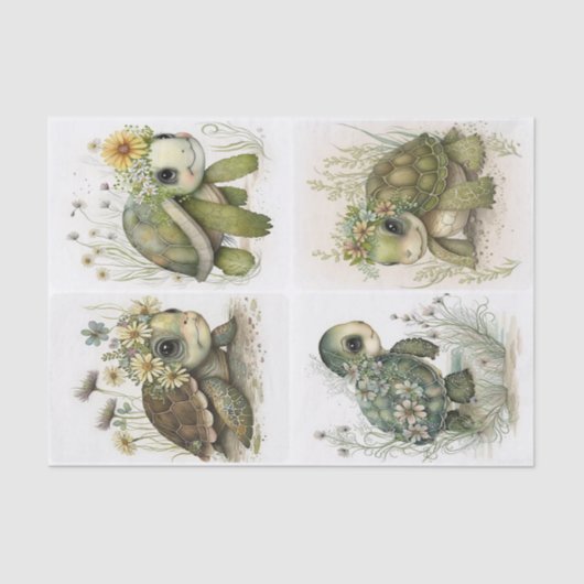 Baby Turtles Seidenpapier (Vorderseite)