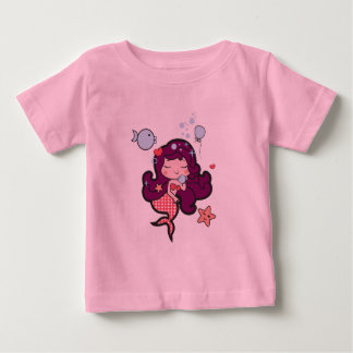Baby tutu bodysuit pink with kawaii siren t-shirt