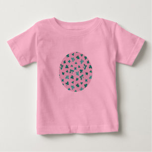 Baby Tutubodysuit mit Klee-Blätter auf Rosa Baby T-shirt