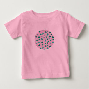 Baby Tutubodysuit mit Klee-Blätter auf Rosa T-shirt