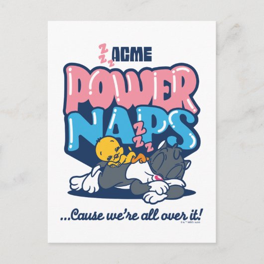 Baby TWEETY™ & SYLVESTER™ Power-Nickerchen Postkarte (Vorderseite)