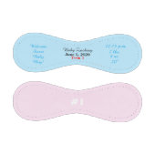 Baby Twin Boy Birth Stats Blue Pink Baseball (Paneele)