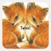 Baby Twin Fox Stickers (Vorderseite)