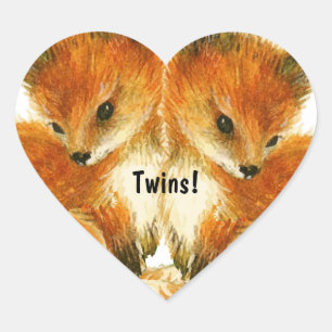 Baby Twin Fox Stickers