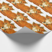 Baby Twin Foxes Geschenkpapier (Ecke)