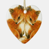Baby Twin Foxes Keramikornament (Rechts)