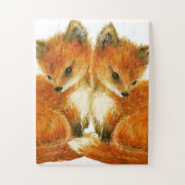 Baby Twin Foxes Puzzle (Vertikal)
