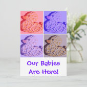Baby Twins Ankündigung (Stehend Vorderseite)