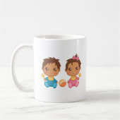 Baby Twins Boy and Girl Kaffeetasse (Links)