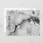 Baby Twins Foto Geburtsankündigung Postkarte (Vorne/Hinten)