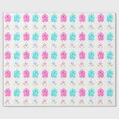 Baby Twins Girl and Boy Gift Geschenkpapier (Flach)