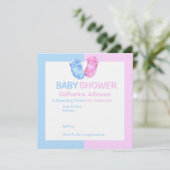 Baby Twins Hintern Kinderdusche Einladung (Stehend Vorderseite)